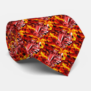 Brandstofolie, schilderend met vuur, stropdas