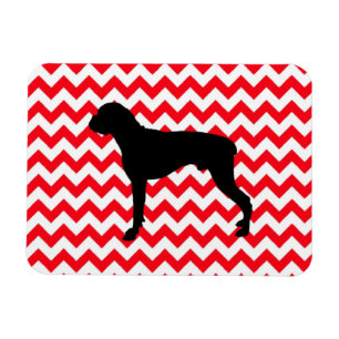 Brandstofroodbruin met boxer Silhouette Magneet
