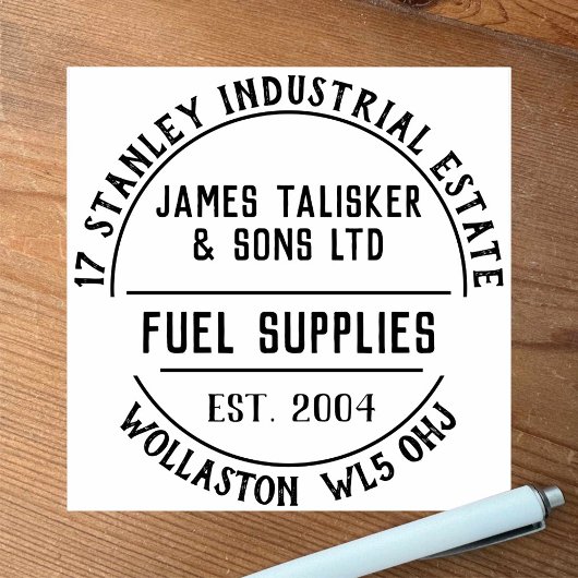 Brandstoftoevoer Rubberstempel