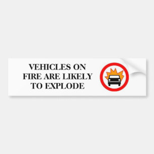 BRANDSTOFVOERTUIGEN BUMPERSTICKER