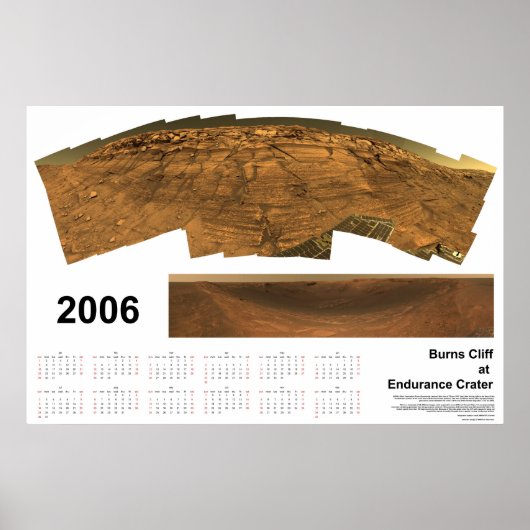 Brandt Cliff bij Endurance Crater Poster (Voorkant)