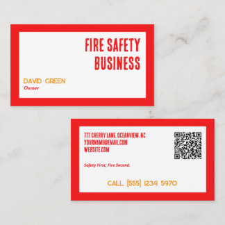 Brandveiligheid Custom QR Visitekaartje