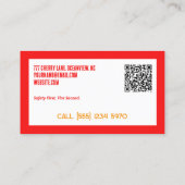 Brandveiligheid Custom QR Visitekaartje (Achterkant)