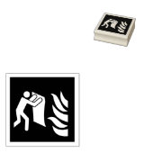 brandveiligheidsbord voor dekens 	rubberstempel (Gestempeld)