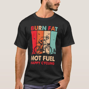 Brandvet niet Brandstof Happy Cycling Retro T-shirt