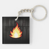 Brandvlam; robuust sleutelhanger (Achterkant)