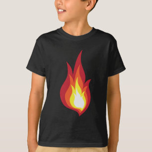 Brandvlam van vuurkostuum - het gloeit vuurwerk t-shirt