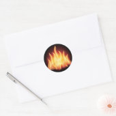 Brandvuur Ronde Sticker (Envelop)
