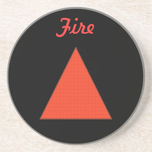 Brandvuur Zandsteen Onderzetter