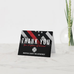 Brandweer 50 jaar met pensioen bedankkaart