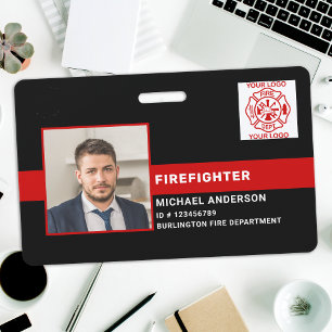 Brandweer Brandweerman ID Foto Brandweerman ID Badge