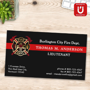 Brandweer Custom Logo Brandweerman Brandweerman Magnetisch Visitekaartje