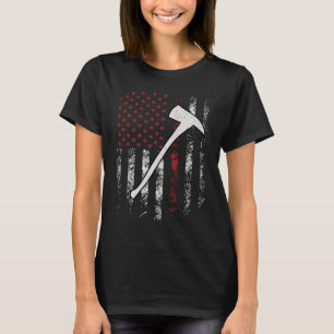 Brandweer EHBO Politie Militair Amerikaanse Vlag T-shirt