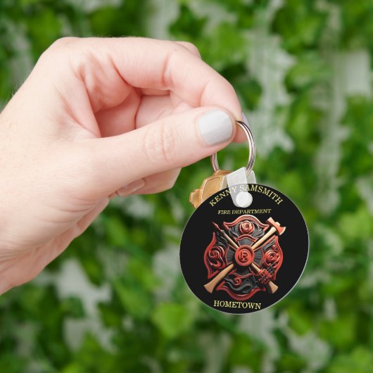 Brandweer Embleem van moed en toewijding Sleutelhanger (Hand)