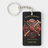 Brandweer Embleem van moed en toewijding Sleutelhanger (Voorkant)