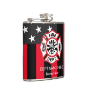 Brandweer Embleem, vuurrechtschotel Heupfles (Rechts)