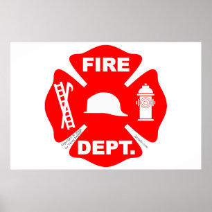 Brandweer Emblem - Poster