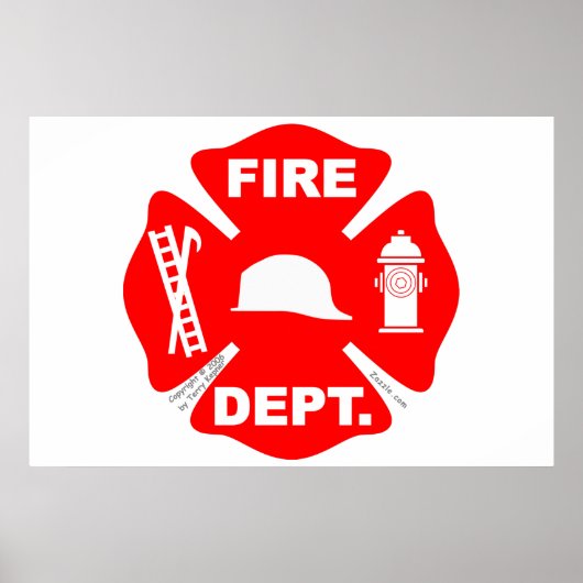 Brandweer Emblem - Poster (Voorkant)