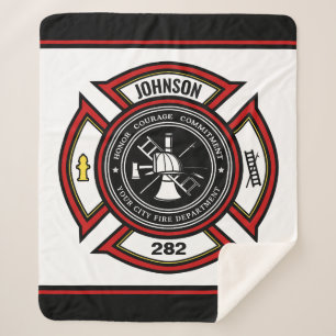 Brandweer en brandweer en brandweer sherpa deken