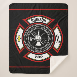 Brandweer en brandweer en brandweer sherpa deken
