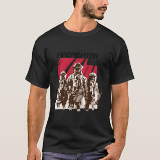 Brandweer en redding voor kerst t-shirt