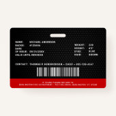  brandweer foto brandweer ID Badge (Achterkant)