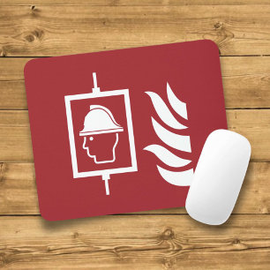 Brandweer lift veiligheidsbord muismat