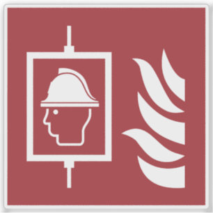 Brandweer lift veiligheidsbord sticker