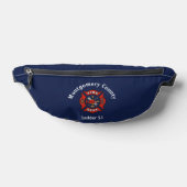 Brandweer Logo Custom Blue Heuptasje (Liggend)