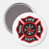 Brandweer Maltese Cross Magnet Magneet (Voorkant / Achterkant)