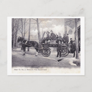 Brandweer, Montclair, Vintage van New Jersey Briefkaart