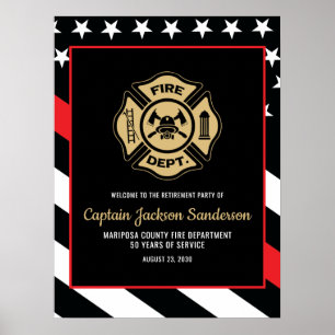 Brandweer Pensioen Ontvangst Poster