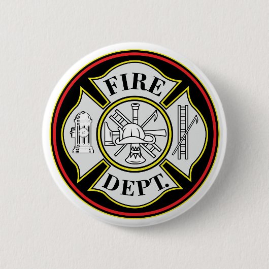 Brandweer Ronde Badge Button 5,7 Cm (Voorkant)