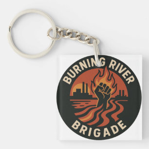 Brandweer Sleutelring van de Burning River Sleutelhanger