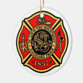 BRANDWEER ST. LOUIS. KERAMISCH ORNAMENT (Links)