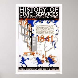 Brandweer Stam NYC 1936 WPA Poster