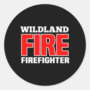 Brandweer van het Wildland Fire Rescue Dept Brandw Ronde Sticker