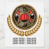 Brandweer Wijnlabel Wijn Etiket (Enkel label)