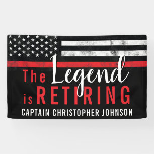 Brandweeraartret Vuurman Thin Red Line Vlag Spandoek