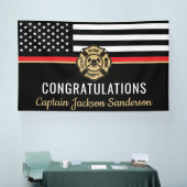 Brandweerafdeling Pensionering brandweerman Spandoek (Beurs)