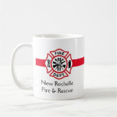 Brandweerafdeling van het Firehouse Emblem  Koffiemok (Links)