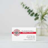 Brandweerafdeling van het Firehouse Emblem Visitekaartje (Staand voorkant)