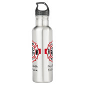 Brandweerafdeling van het Firehouse Emblem Waterfles (Achterkant)