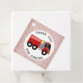 Brandweerauto Hydrant Verjaardag dank u Bedankjes Labels (In situ)