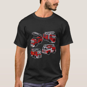Brandweerauto Motor Reddingsladder Vrachtwagens Br T-shirt