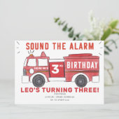 BRANDWEERAUTO UITNODIGING (Staand voorkant)