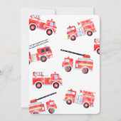 Brandweerauto's Boy 2e verjaardag Kaart (Achterkant)