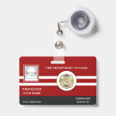 Brandweerbadge Badge (Voorzijde met uittrekbare clip)