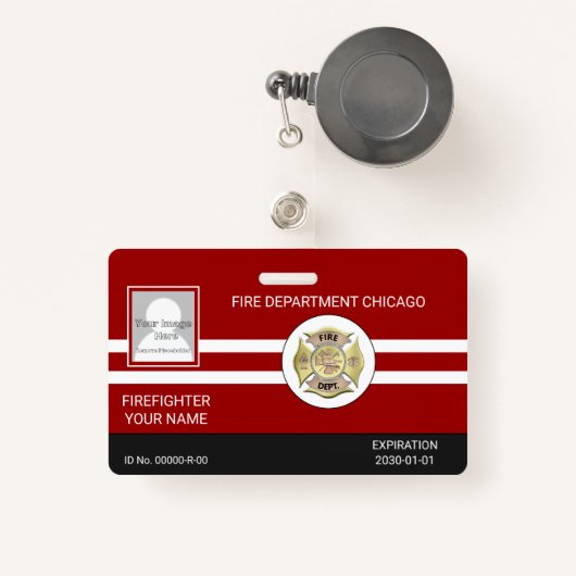 Brandweerbadge Badge (Voorkant met intrekbare)