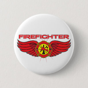 Brandweerbadge en -voeringen ronde button 5,7 cm